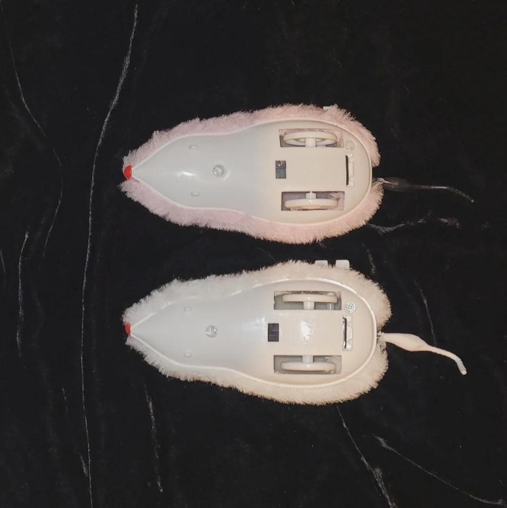 Wind Up Mouse Toy Set for Cats- White and Pink